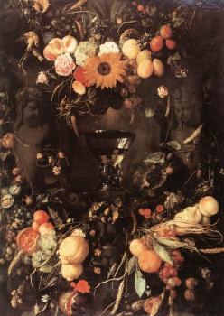 Jan Davidsz De Heem : Fruit and Flower Still-life